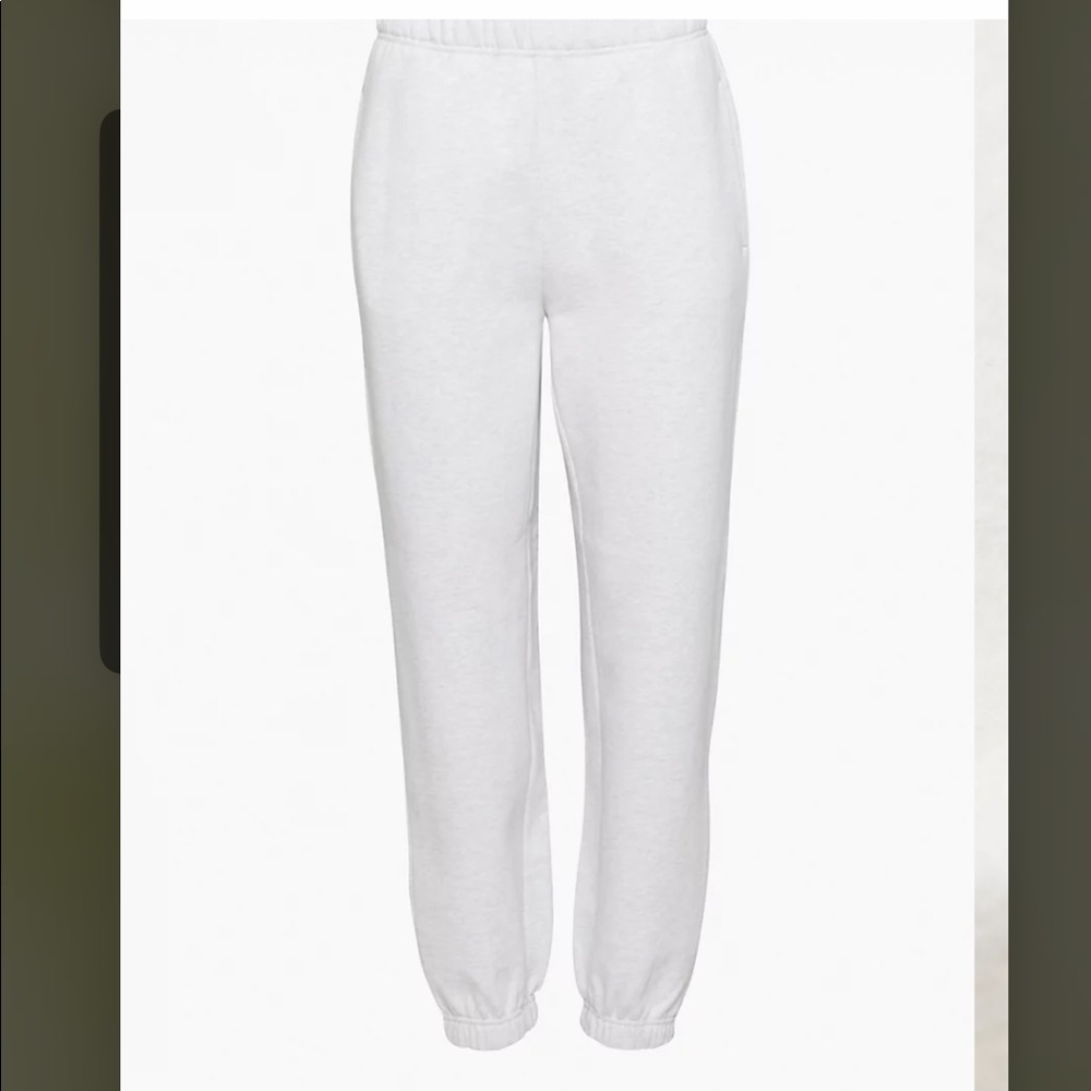 NWT Aritzia Wilfred Free Fleece Joggers in Heather Cloud White Size Small